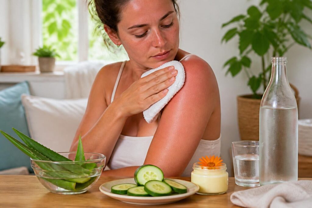 Coup de soleil : les gestes et remèdes maison