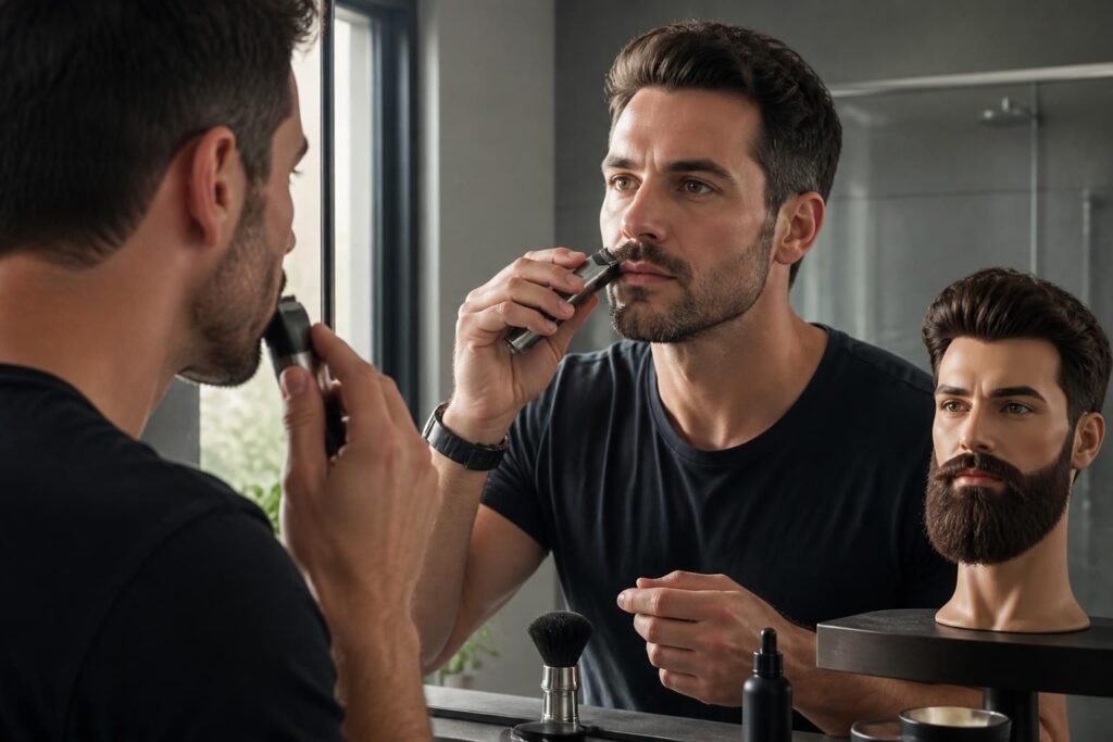 Comment tailler une moustache courte avec barbe courte ou longue ?