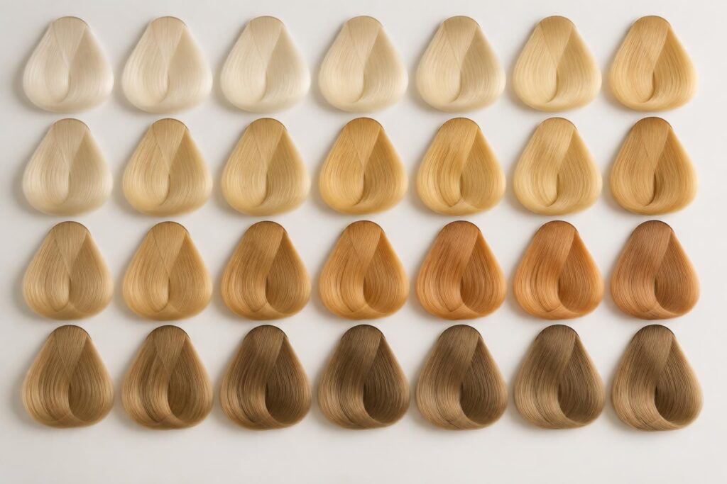 Nuancier des différents blonds naturels pour choisir la bonne teinte