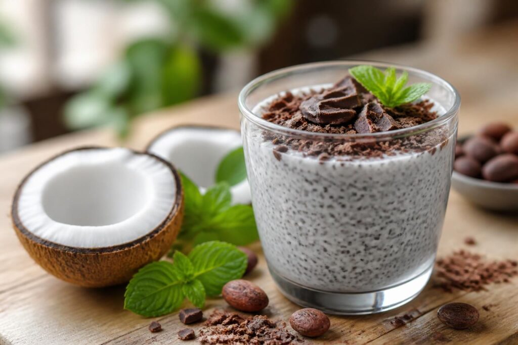 découvrez nos recettes gourmandes de pudding de chia au lait de coco et au chocolat, parfaites pour un dessert sain et délicieux.
