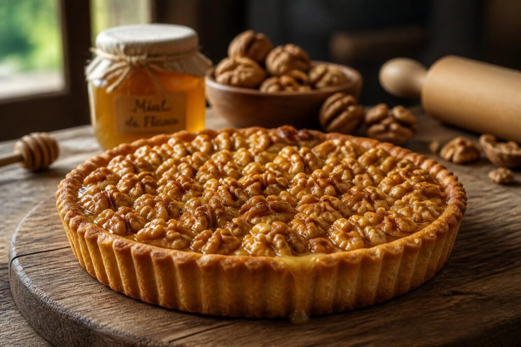 Tarte aux noix et miel facile à réaliser selon les meilleures recettes