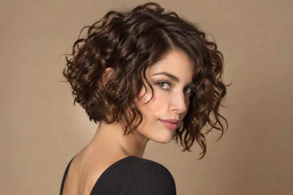 Carré plongeant dégradé frisé ou bouclé : idées de coupe tendance